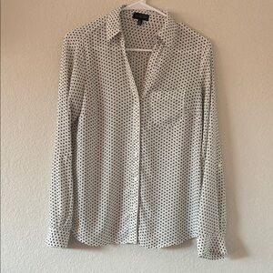 The Limited Monochrome Heart Pattern Blouse